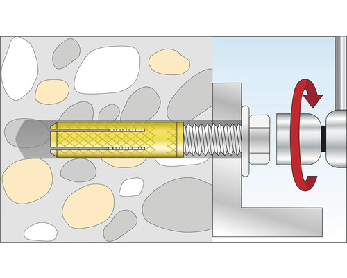 Afbeelding van een ankerbout met rotatie