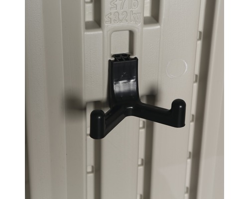 Haak voor tuinkast voor het opbergen van tuingereedschap en accessoires