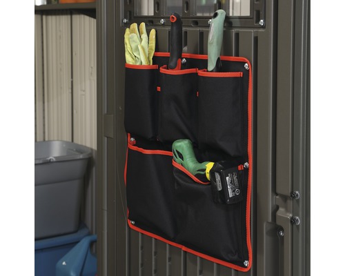 Gereedschapstas met tuingereedschap voor wandopslag