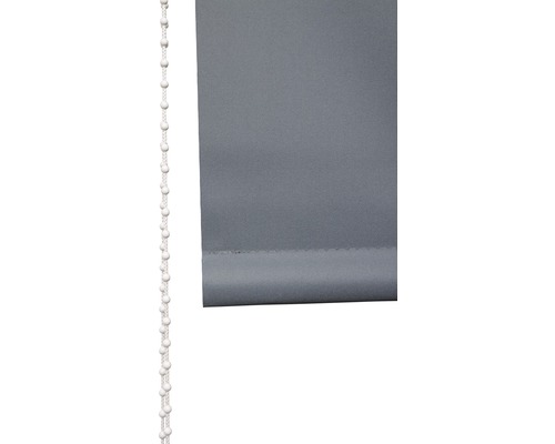 Grijs rolgordijn met parelketting