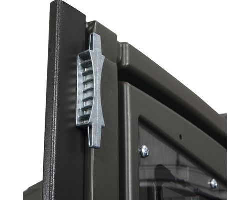 Detail van een kachel met sluiting