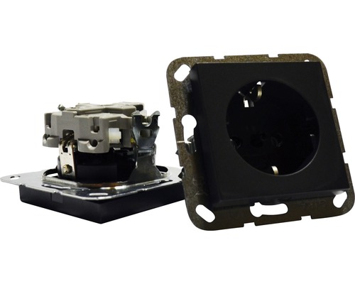 Stopcontactinzetstuk met frame voor wandmontage