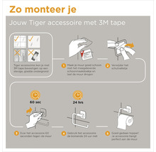 Instructie voor het monteren van Tiger accessoires met 3M tape