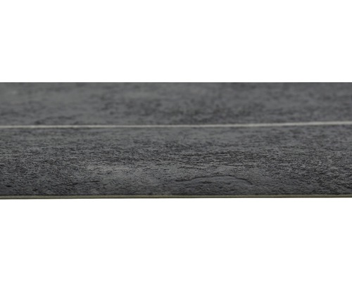 Close-up van een donkergrijze vinylvloer met steeneffect