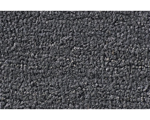 Detailopname van een zwart tapijt met dichte textuur.