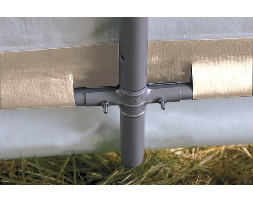 Detailopname tentframe met schroeven