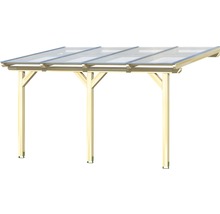 Houten carport met transparant dak