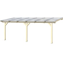 Houten carport met transparant dak