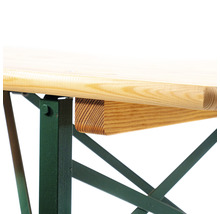 VEBA Biertafel hout groen-bruin 220x50 cm