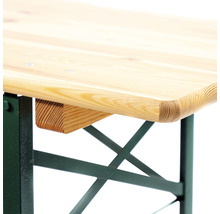 VEBA Biertafel hout groen-bruin 220x50 cm