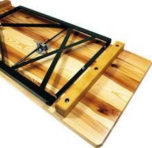 VEBA Biertafel hout groen-bruin 220x50 cm