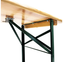 VEBA Biertafel hout groen-bruin 220x50 cm