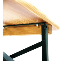 VEBA Biertafel hout groen-bruin 220x50 cm