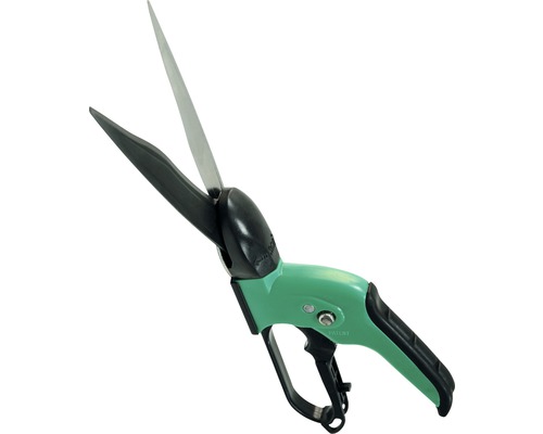 Grasrand schaar met groene handgreep en zwarte messen