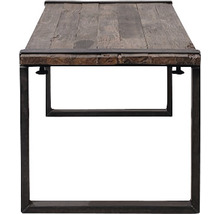 Salontafel met houten tafelblad en metalen frame