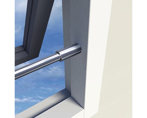 Dakvenster met uitgeschoven telescoopstang