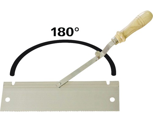 Verstelbare Japanse zaag met houten handvat en 180 graden markering