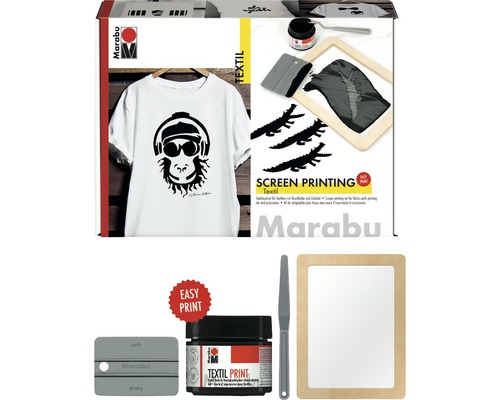 Marabu Textiel zeefdrukset voor stoffen met drukinkt en accessoires