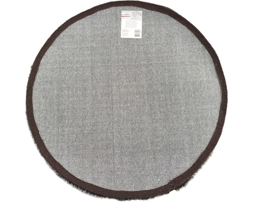 Rond tapijt met bruine rand