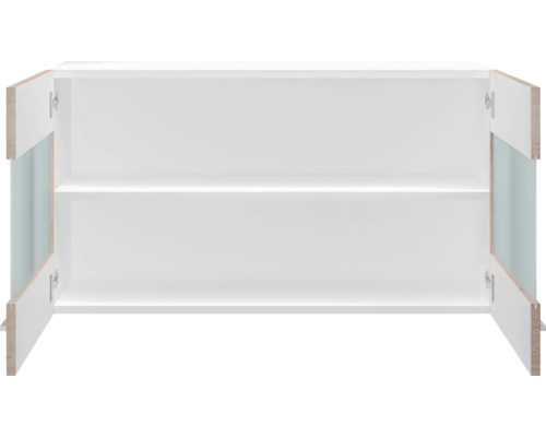 Open badkamerkast met twee planken