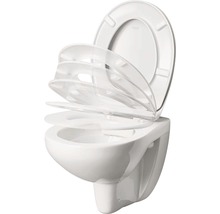 Wandcloset met diepspoeling en toiletzitting