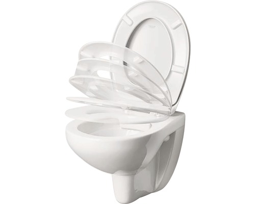 Wandcloset met diepspoeling en toiletzitting