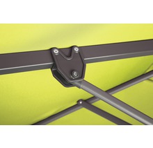 Detailweergave van een parasolbevestiging met schroeven