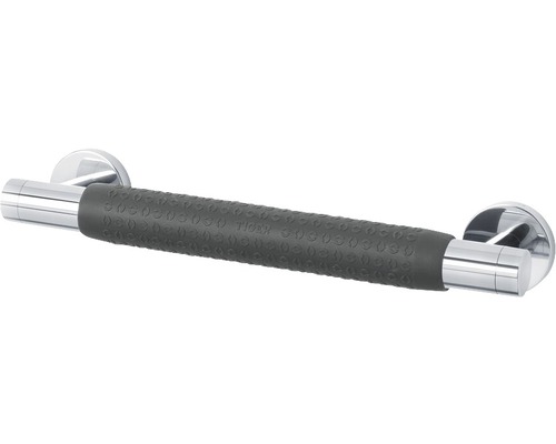 Metalen handgreep met rubberen grip voor de badkamer