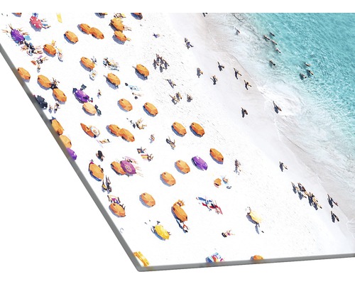 Decoratieve strandfotografie op een plaat