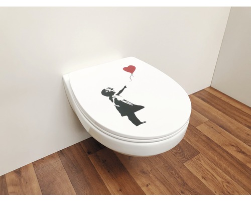 Wandcloset met afbeelding van een meisje met ballon