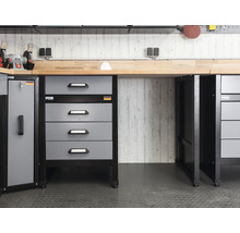 KÜPPER Werkbank 120 cm zilver-zwart (4 laden)-thumb-2 KÜPPER Werkbank 120 cm zilver-zwart (4 laden)-thumb-2