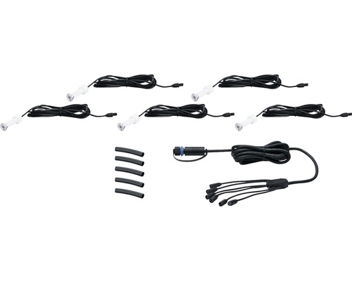 Tuin inbouwspot set met zes spots en aansluitkabel