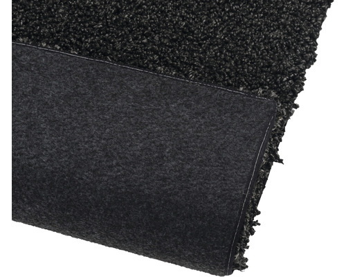 Grijs shaggy tapijt met textielrug