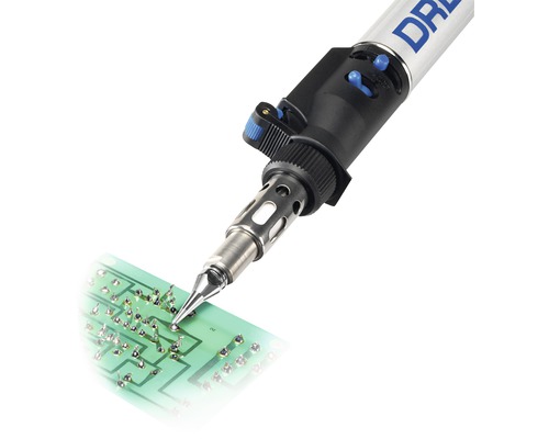 Dremel soldeerbout soldeert op een printplaat