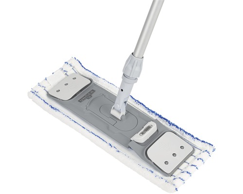 Vlakke dweil met telescopische steel en microvezelhoes