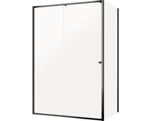 Douchecabine met schuifdeur en zwart frame