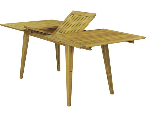 Uitschuifbare houten tuintafel