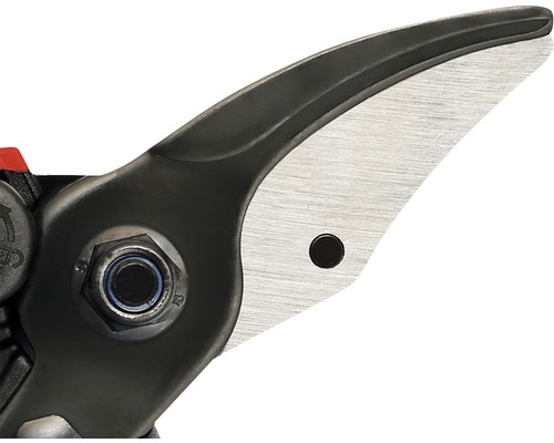 Close-up van het blad van een snoeischaar