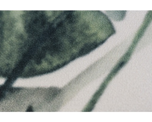 Close-up van een textielbehang met bladmotief