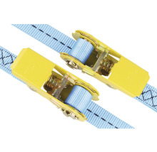 Twee spanbanden met ratels voor ladingzekering