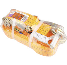 Polyester spanband met een lengte van 8 meter en een breedte van 50 millimeter, verpakt