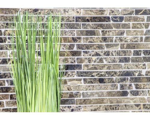 Decoratieve halmen voor een wand met steenmotief