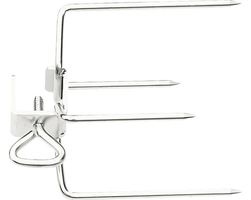 Grillspies van roestvrij staal met vier tanden