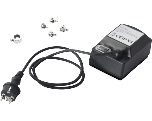 Voeding met stekker, accessoires en IPX4-kenmerk