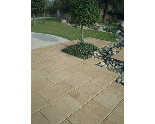 DIEPHAUS Terrastegel iStone Basic met facet oker geel, 60 x 40 x 4 cm