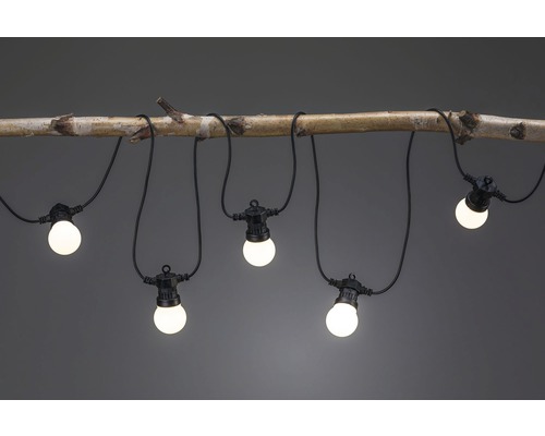 Slingers met lampen aan een tak