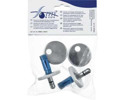 Scharnieren voor toiletbrillen van duroplast met softclose in een set