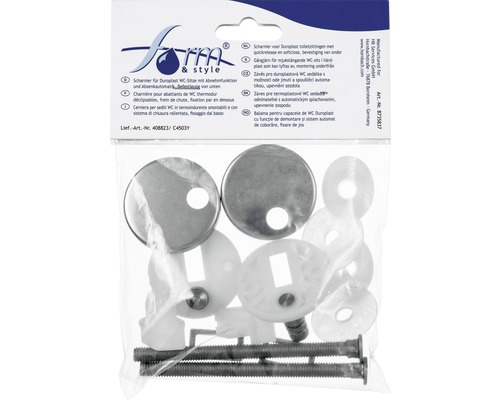 Vervangscharnieren voor duroplast toiletzittingen met softclose en quickrelease