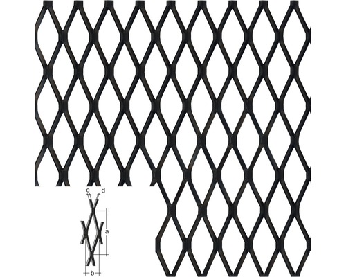 Metalen rooster met ruitpatroon