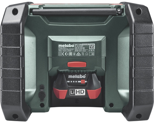 Metabo R 12-18 BT bouwradio achteraanzicht